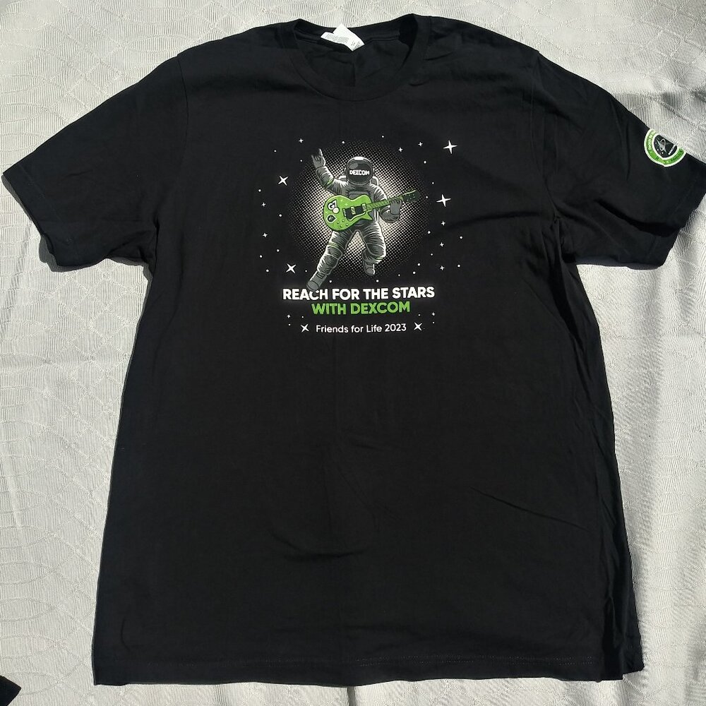 Astronaut Guitar Graphic T-Shirt  Bella Canvas Black NEW 2XL